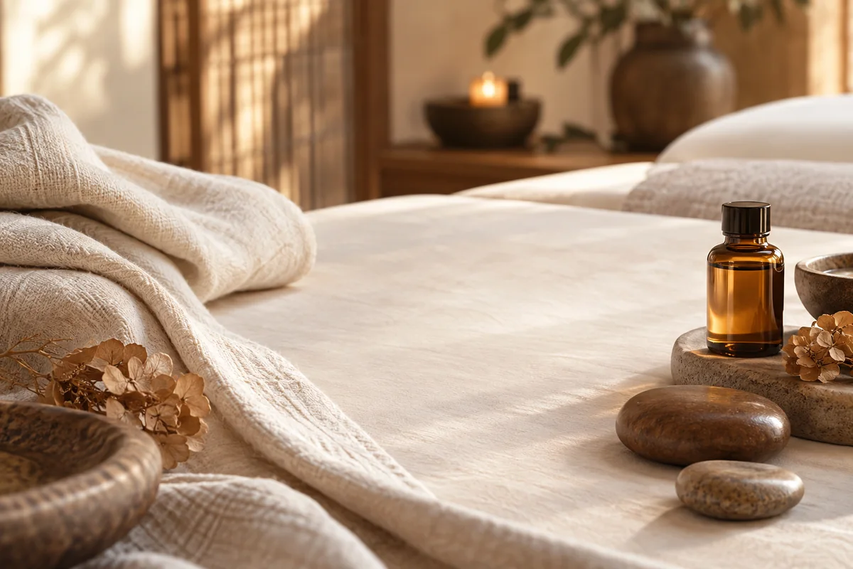 Ambiance chaleureuse pour un massage personnalisé